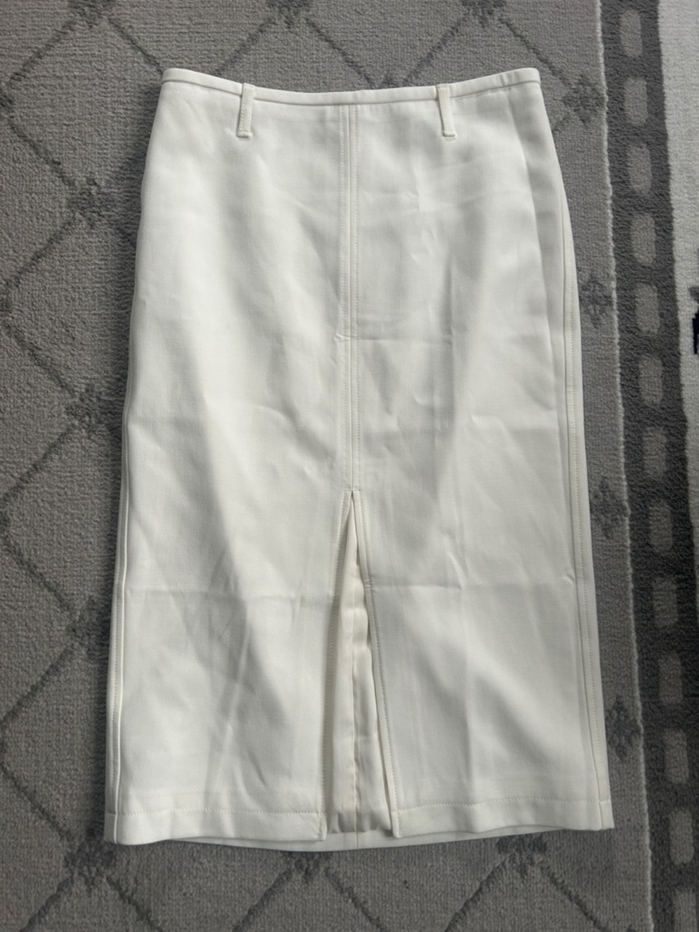 J. Crew Ivory Midi Pencil Skirt with Four Season Stretch NWT